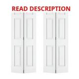 36 in. x 78.4 in. 3-Panel Hollow Core White Prime