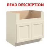 Antique White Farm Sink Base Cabinet, 2 Doors