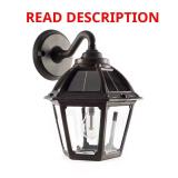 Polaris 1-Light Black Solar LED Wall Sconce
