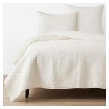 Voile Quilt - Ivory, Full/Queen