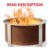 X Series 24 Smokeless Fire Pit, Corten Steel