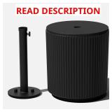 Round Black Plastic Side Table 20in Height