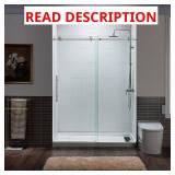 Brushed Nickel 48x76 Frameless Shower Door