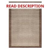 World Rug Gallery Geometric Stripe Rug BEIGE