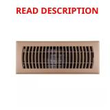 4x12 in. 1-Way Plastic Floor Register Brown
