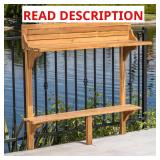 Adelaide Natural Wood Bar Height Patio Table