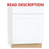 Hampton Satin White Cabinet Base w/ Glides