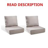 PlushCore Deep Seating Chair Cushions (2)