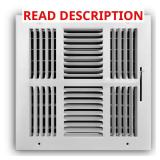 (4) 10 in. x 10 in. 4-Way Steel Register, White
