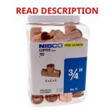 Wrot Copper All Cup Tee Fitting Pro Pack