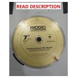 Ridgid 7" Wet Tile Saw Blade