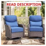 MoonLuxe Brown Swivel Glider Chair (2-Pack)