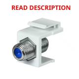 (6 Bags) Female to Female F-Connector, White (10-