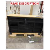 Matte Black 61x23 15-Drawer Workbench