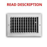 10 in. x 6 in. 1-Way Steel Register, White