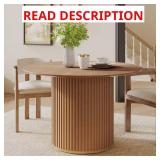 Natural Wood Pedestal Dining Table (pedestal only