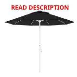 9 ft White Aluminum Market Umbrella