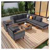 ** INCOMPLETE** Wicker Outdoor Sectional Set, **