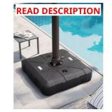 260 lb HDPE Umbrella Base with Wheels Black