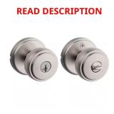 Sora Satin Nickel Keyed Entry Door Knob