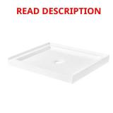 40 x 32 in Alcove Shower Pan, White