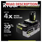 RYOBI ONE+ 18V Starter Kit: 2x2.0Ah, 4.0Ah