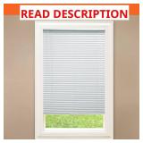 Assorted size White Cordless Vinyl Blinds 1" Slat