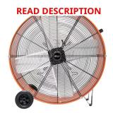 30 in. 2-Speed Heavy-Duty Drum Fan in Orange