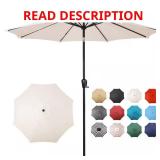 9 ft Round 8-Rib Market Umbrella Creamy Beig