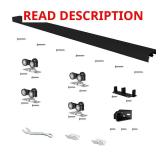Black Aluminum Sliding Bypass Track & Hardware