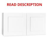 Shaker White Wall Bridge Cabinet 36x18x12