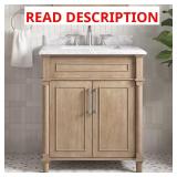 Aberdeen 30-in. Vanity w/ Carrara Top