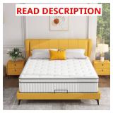 King Hybrid Memory Foam 12" Mattress White