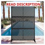 Black Outdoor Privacy Screen 71.37x46.8 in