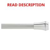 28-48 in. Single Cafe Curtain Rod, Satin Nickel