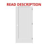 34x80 1-Panel Left Door with Matte Hinges