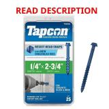 1/4" x 2-3/4" Hex-Washer Anchors (25)