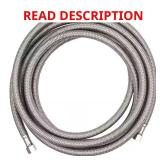 12 ft. Braided Ice Maker Line, Stainless Steel