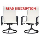 Outdoor Swivel Dining Chairs Set (2) Oyster