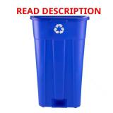 45-Gal Blue Outdoor Trash Can with Wheels (No Lid