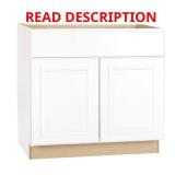 Hampton Bay 36x24x34.5 in Satin White Cabinet