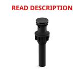 KOHLER Clicker Drain w/ Overflow, Black