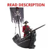 9.5 ft Dead Water Animated LED Pirate Ship