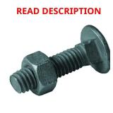 Galvanized Steel Carriage Bolt & Nut (10-Sets)