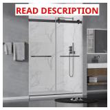 60in. W x 75in. H Frameless Shower Door
