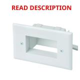(3) Commercial Electric White Wall Plate 1-Gang