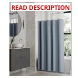 InstaCurtain 71W x74L Shower Curtain Set, Blue