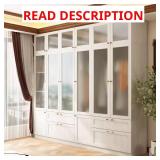 Light Oak Wardrobe with Frosted Glass Doors (only