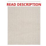 Natural Texture Ivory Beige 8x10 Area Rug