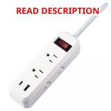 8-in-1 6-Outlet Power Strip with 2 USB ports